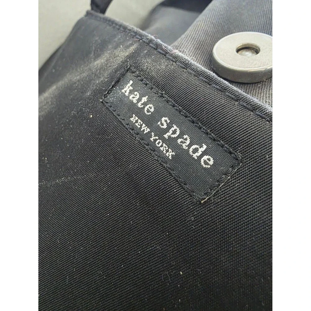 Vintage Kate Spade Sam Classic Nylon Shoulder Bag Boxy Black 11x7x5.5